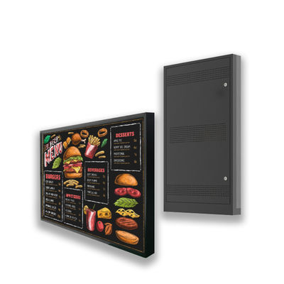Pubblicità dei ristoranti Display LCD TFT Android Outdoor Screen di segnaletica digitale impermeabile