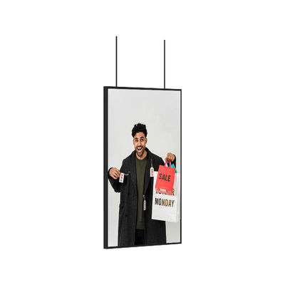 Display di segnaletica digitale da 55 pollici vetrina commerciale LCD schermo pubblicitario